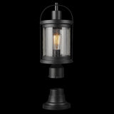 Globe Electric 44717 Zeke 1-Light Outdoor Lamp Post Light Fixture, Matte Blac...