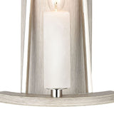 Elk Home White Stone 1-Light Sconce - in Polished Nickel Finish, 9-Inch Wide,...