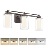 Bathroom Light Fixtures, HWH 3 Lights Bathroom Vanity Light Oil Rubbed Bronze...