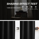 DUALIFE 2 Panels Pinch Pleated Blackout Curtains, Back Tab with Hooks, Extra ...