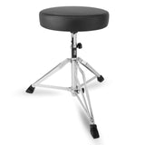 Pyle Adjustable Drum Throne Stool-Portable with Double-braced Tripod Legs, Fo...