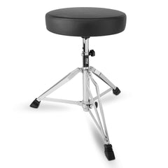 Pyle Adjustable Drum Throne Stool-Portable with Double-braced Tripod Legs, Fo...