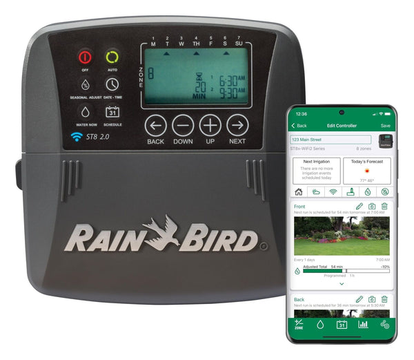 Rain Bird ST8I-2.0 Smart Indoor WiFi Sprinkler/Irrigation System Timer/Contro...