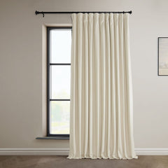 HPD Half Price Drapes Signature Plush Extra Wide Velvet Blackout Curtains for...