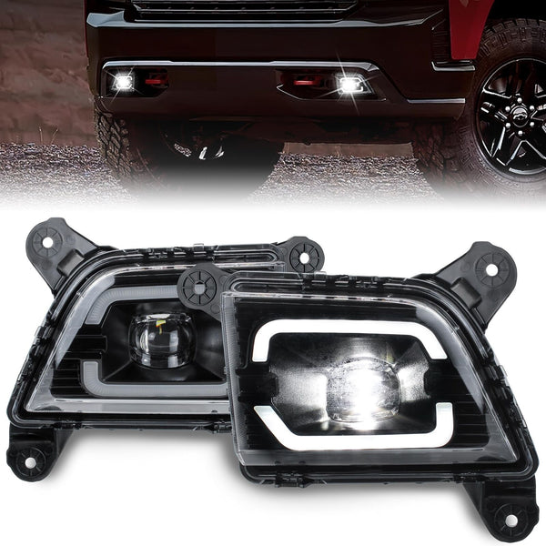 KEWISAUTO LED Fog Lights Daytime Running Lights for Silverado 1500 2500HD 350...