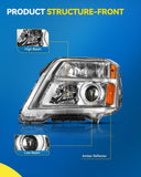 PHILTOP MARSFLUX Headlight Assembly for 2007-2014 Yukon Headlamp w/Clear Lens...