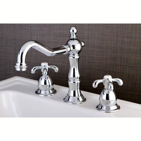 Kingston Brass KS1971TX French Country Widespread Bathroom Faucet, 7-1/2 inch...