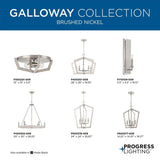 Progress Lighting Galloway P500377-009 Collection 4-Light Modern Farmhouse Fo...