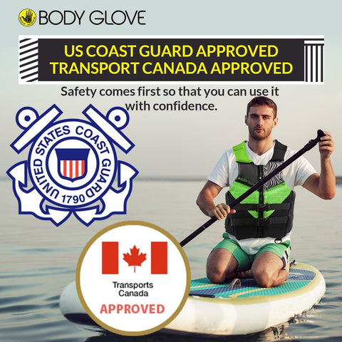 Body Glove Phantom Men's Life Vest, Lightweight Neoprene Life Jacket, USCG an...