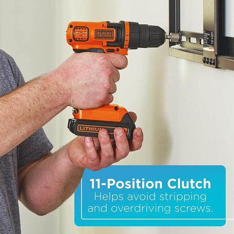 BLACK+DECKER 20V MAX Cordless Drill and Driver, 3/8 Inch, With LED Work Light...