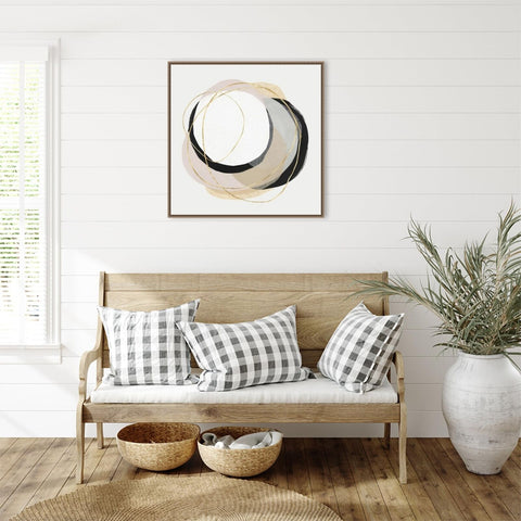 Amanti Art Framed Canvas Wall Art 30x30 Ring of Gold I by PI Studio, Framed W...