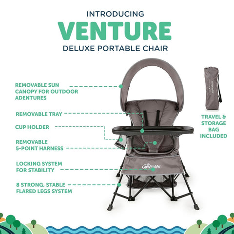 Baby Delight Go with Me Venture Portable Chair | Indoor and Outdoor | Sun Can...
