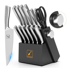 imarku Knife Set, 14PCS Knife Sets for kitchen with block, One-Piece Kitchen ...