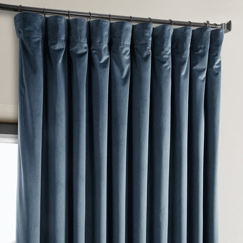 HPD Half Price Drapes Heritage Plush Velvet Curtains 96 Inches Long Room Dark...