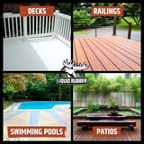 Liquid Rubber Cool Foot Deck Coating - Solar Protection Deck Paint, Non-Toxic...