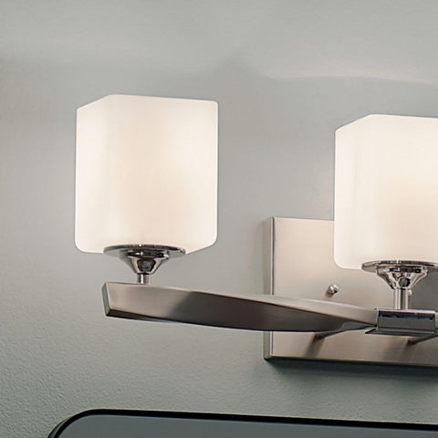 Kichler Marette 22.75" Vanity Light in Brushed Nickel, 3-Light Modern Bathroo...