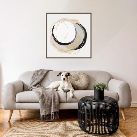 Amanti Art Framed Canvas Wall Art 30x30 Ring of Gold I by PI Studio, Framed W...
