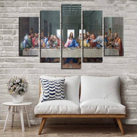 NAN Wind 5 Piece Large Size the Last Supper by Leonardo da Vinci Classic Art ...