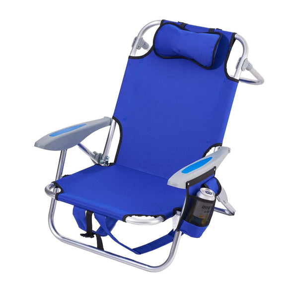 Portable Beach Chair for Adults, Outdoor Lightweight Camping Chair Lay Flat F...