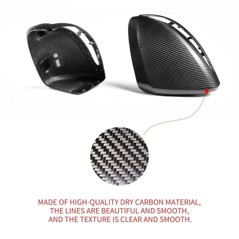 C Class W205 Mirror Cover,Real Dry Carbon Fiber Replacement Mirror Cap,Fit fo...
