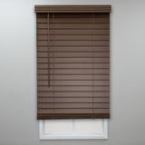 Eclipse 2in. Faux Wood Blinds, 23"W x 72"L in Dark Oak - Cordless Window Blin...