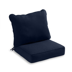 South Pine Porch Outdoor Deep Seat Cushion, 2 Piece Set, Navy