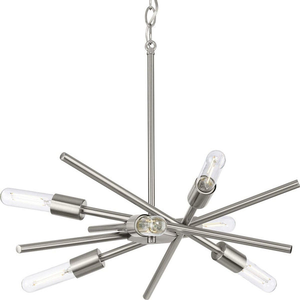 Progress Lighting P400108-009 Astra Chandeliers, Brushed Nickel