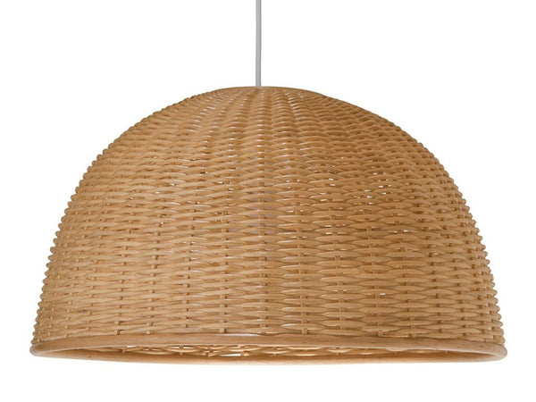 KOUBOO 1050031 Wicker Dome Shaped Pendant Lamp, Natural