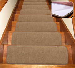 Seloom Non-Slip Stair Treads Carpet for Indoor Wooden Steps, Removable Residu...