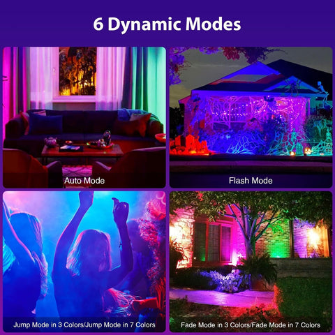 30W LED Flood Light Outdoor, 2700K Warm White RGB Flood Lights with Remote, D...