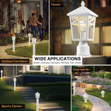 Outdoor Dusk to Dawn Outdoor Post Lights, 2 Pack Farmhouse Exterior lamp Post...