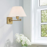 Livex Lighting 40038-01 25" One Light Swing Arm Wall Mount, Antique Brass Fin...