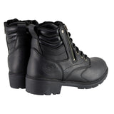 Milwaukee Leather MBL9320W Women's Black Premium Leather Wide-Width Lace-Up M...