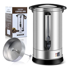 Coffee Urn 17L Large Coffee Dispenser with Internal Stage 113 Cups Full Stain...