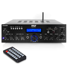 Pyle Wireless Bluetooth Power Amplifier System - 200W Dual Channel Black