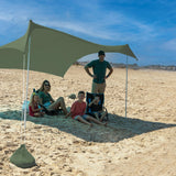 Otentik Beach Sunshade - with Sandbag Anchors - The Original Sunshade Since 2...