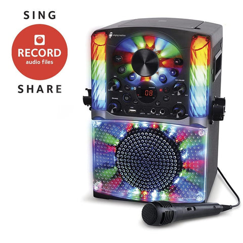 Singing Machine SML625BTBKD Karaoke Machine, Portable Bluetooth CD+G Karaoke ...