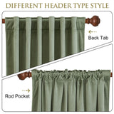 StangH Sage Green Velvet Curtains 90 inches Long, Back Tab Room Darkening Win...