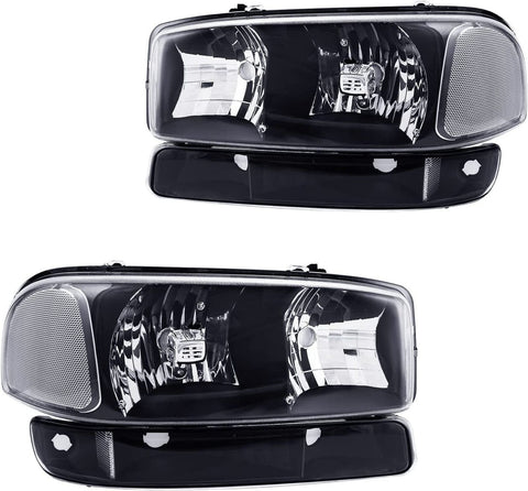 KAX Headlights Assembly Direct Replacement for Sierra 1500/2500/3500,Yukon OE...