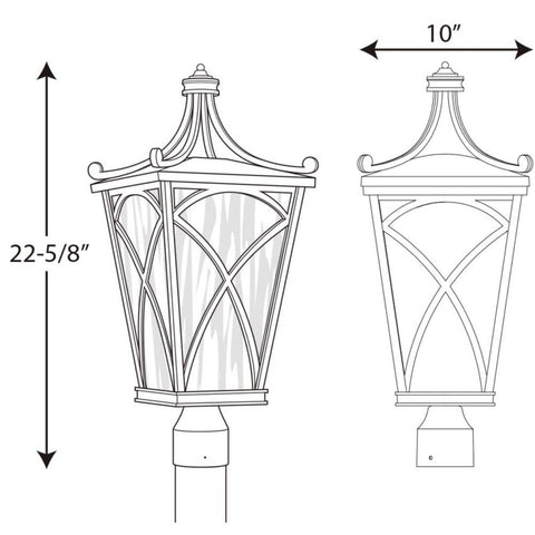 Progress Lighting P6442-108 Cadence Outdoor, Bronze