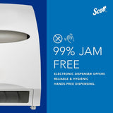 Scott Essential Electronic Towel Dispenser (48858), Fast Change, White with P...