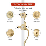 Design House Coventry 2-Way Adjustable Entry Door Handle Set with Springdale ...