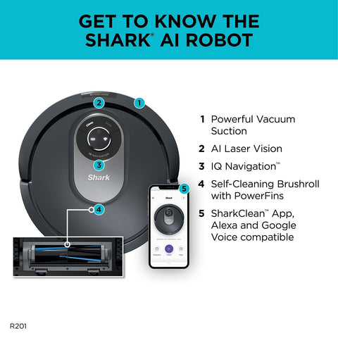 Shark AI Robot Vacuum, Smart Mapping|Scheduling|Pet Hair Pick Up|Logical Navi...