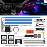 Acrylic Interior Car LED Strip Light with Wireless APP, RGB 18 in 1 with 175 ...