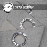 100% Blackout Shield Linen Blackout Curtains for Bedroom, Thermal Insulated C...