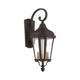 Livex Lighting 2 Light TBK Outdoor Wall Lantern, Textured Black 9"W x 23.5"H