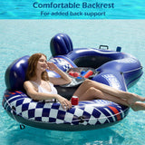 Jasonwell Inflatable River Tube Float - 2 Person Heavy Duty River Float Pool ...