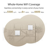 ASUS ZenWiFi Whole-Home Tri-Band Mesh WiFi 6E System (ET8 2PK), Coverage up...