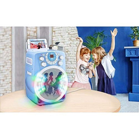 eKids Frozen 2 Bluetooth CDG Karaoke Machine with LED Disco Party Lights, Bui...