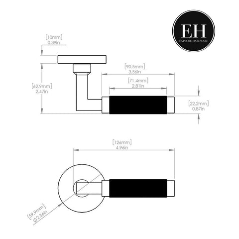 London Collection Solid Brass Lever Single Side Non-Turning Dummy Door Handle...